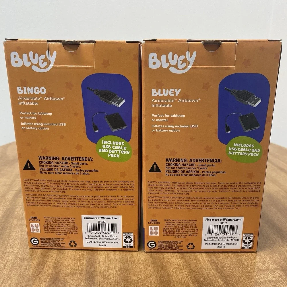 Bluey and Bingo Airdorable Airblown Halloween Inflatable Set Tabletop decoration